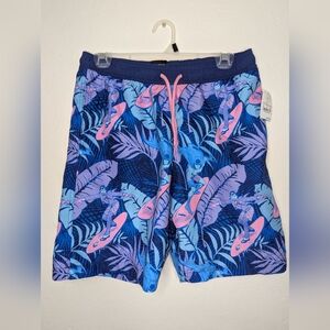 NWT Batman Floral Men's Elastic Waist Surf Swim Shorts Size S